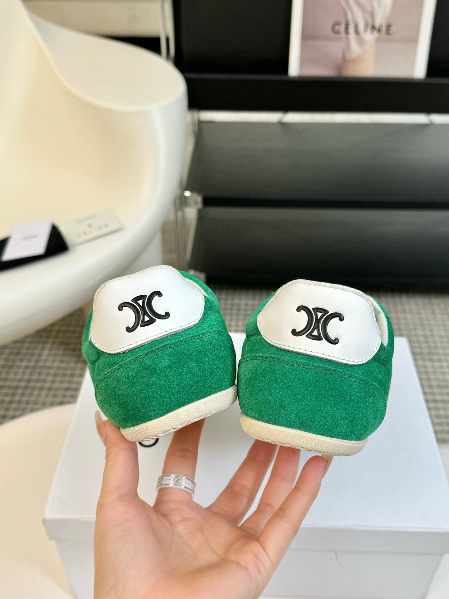 TRAINER LOW LACE - UP JADE GREEN SUEDE - 35