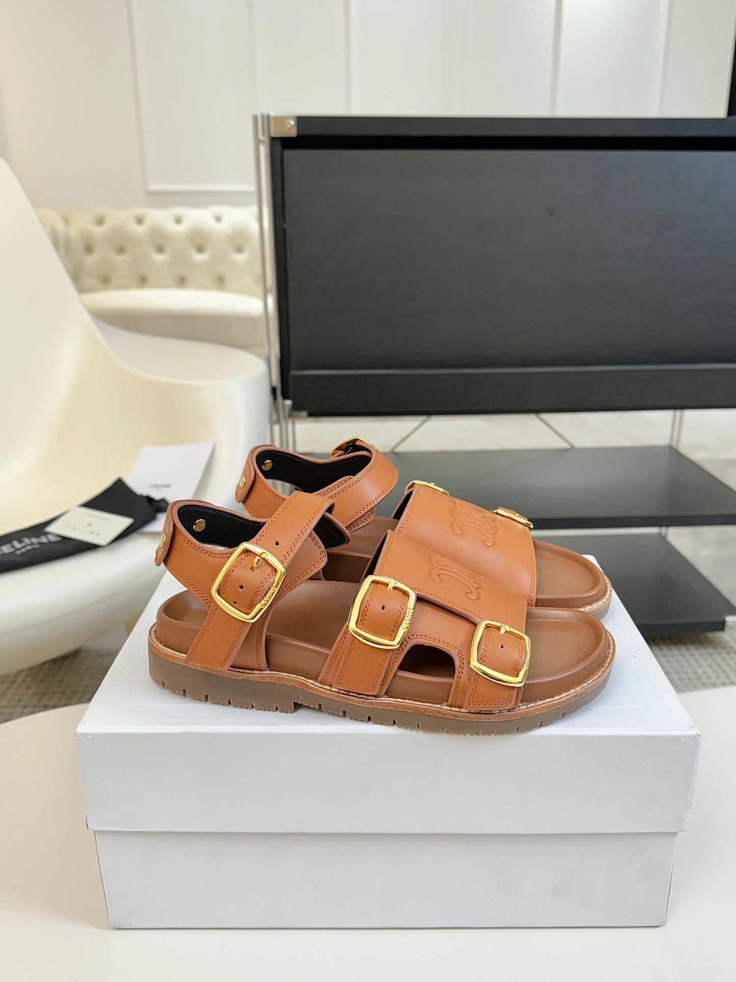 MINO SANDAL IN BRONZE BROWN CALFSKIN - 35