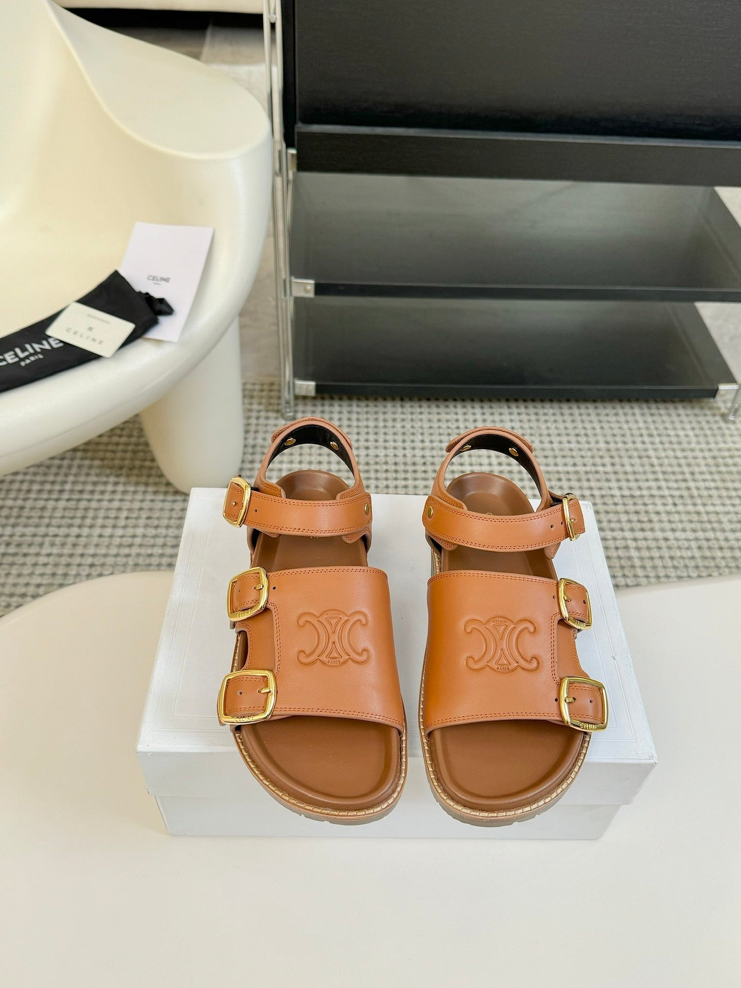 MINO SANDAL IN BRONZE BROWN CALFSKIN - 35