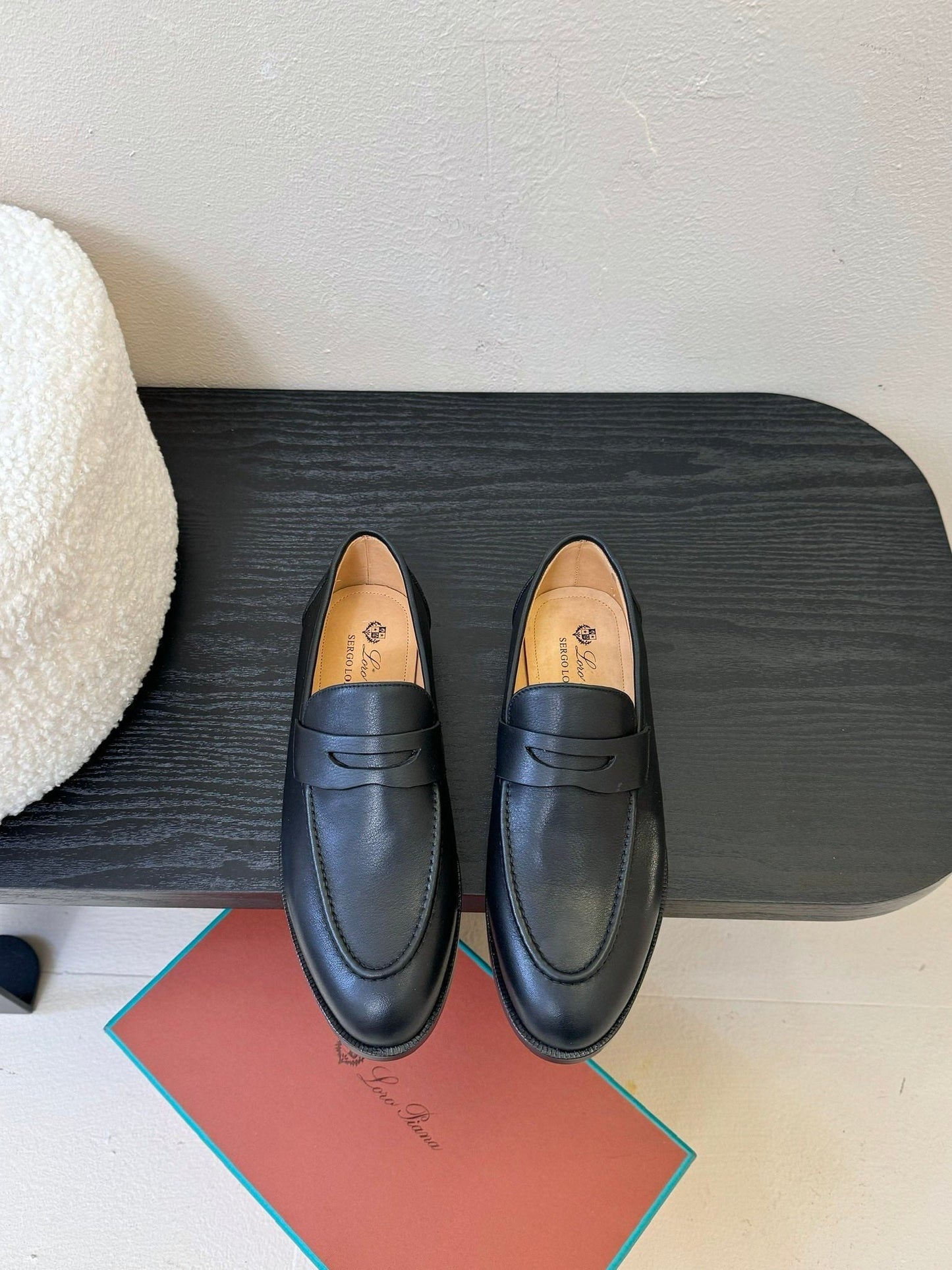 LOAFERS IN BLACK LAMBSKIN - 35