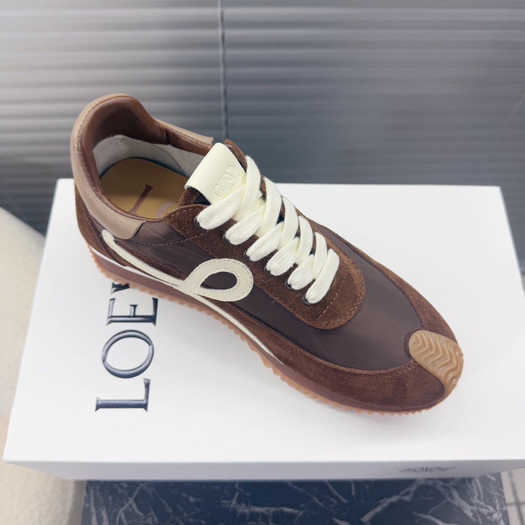 BALLET RUNNER 2.0 IN CHOCOLATE BROWN SUEDE AND LYCRA FABRIC - 35