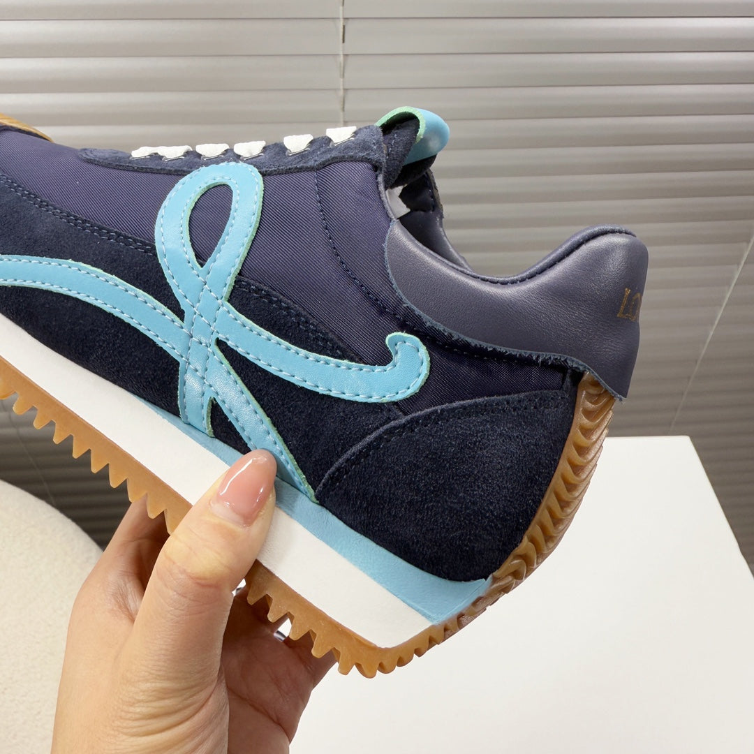 BALLET RUNNER 2.0 IN AEGEAN BLUE SUEDE AND LYCRA FABRIC - 35