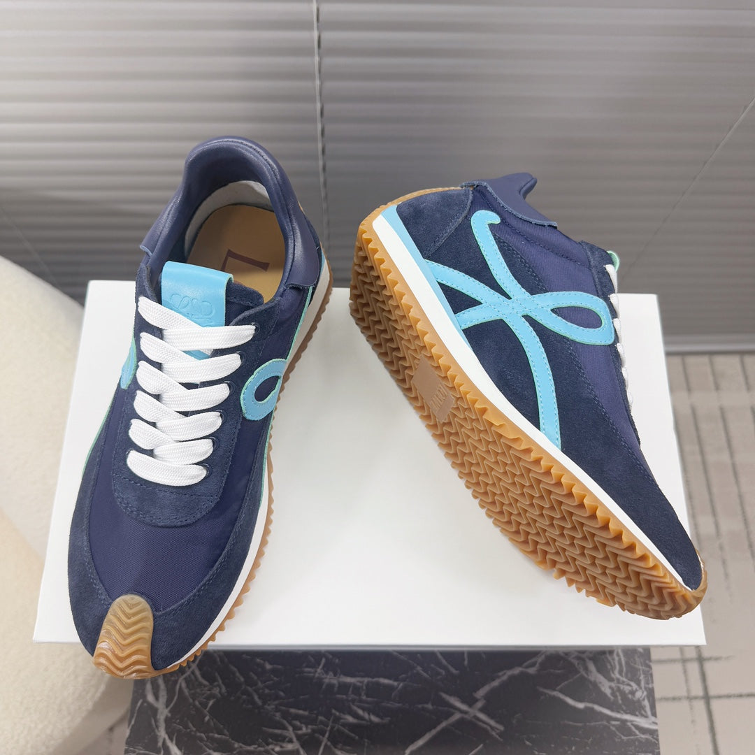 BALLET RUNNER 2.0 IN AEGEAN BLUE SUEDE AND LYCRA FABRIC - 35