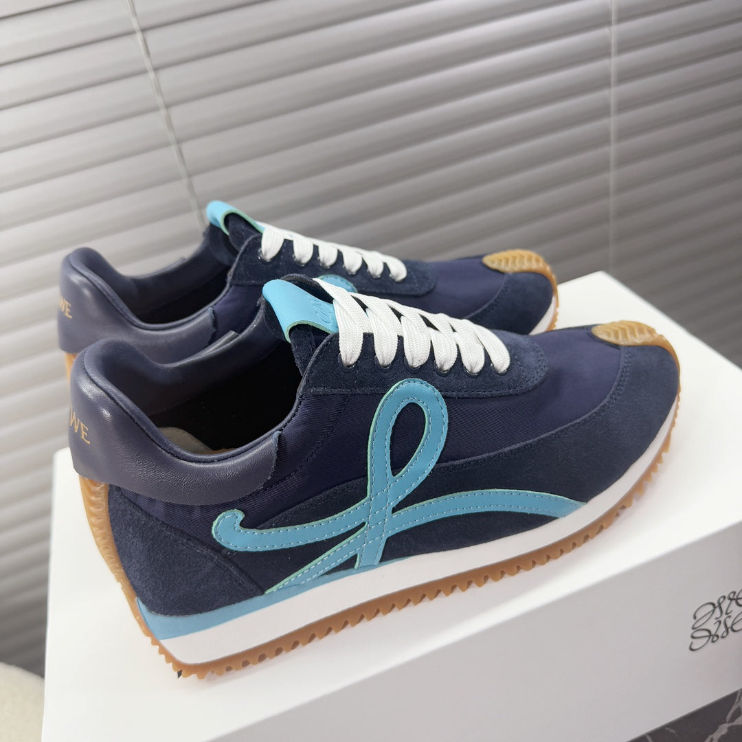 BALLET RUNNER 2.0 IN AEGEAN BLUE SUEDE AND LYCRA FABRIC - 35