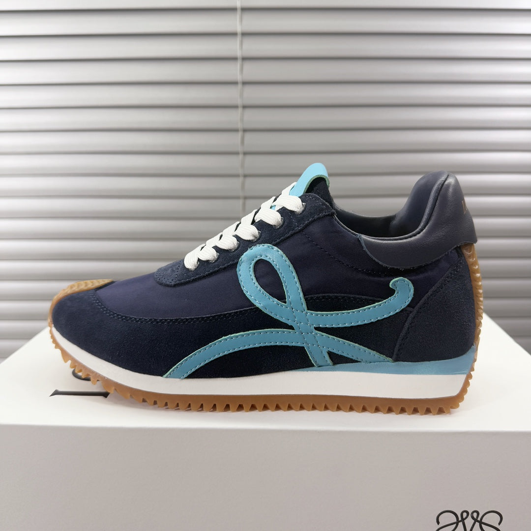 BALLET RUNNER 2.0 IN AEGEAN BLUE SUEDE AND LYCRA FABRIC - 35