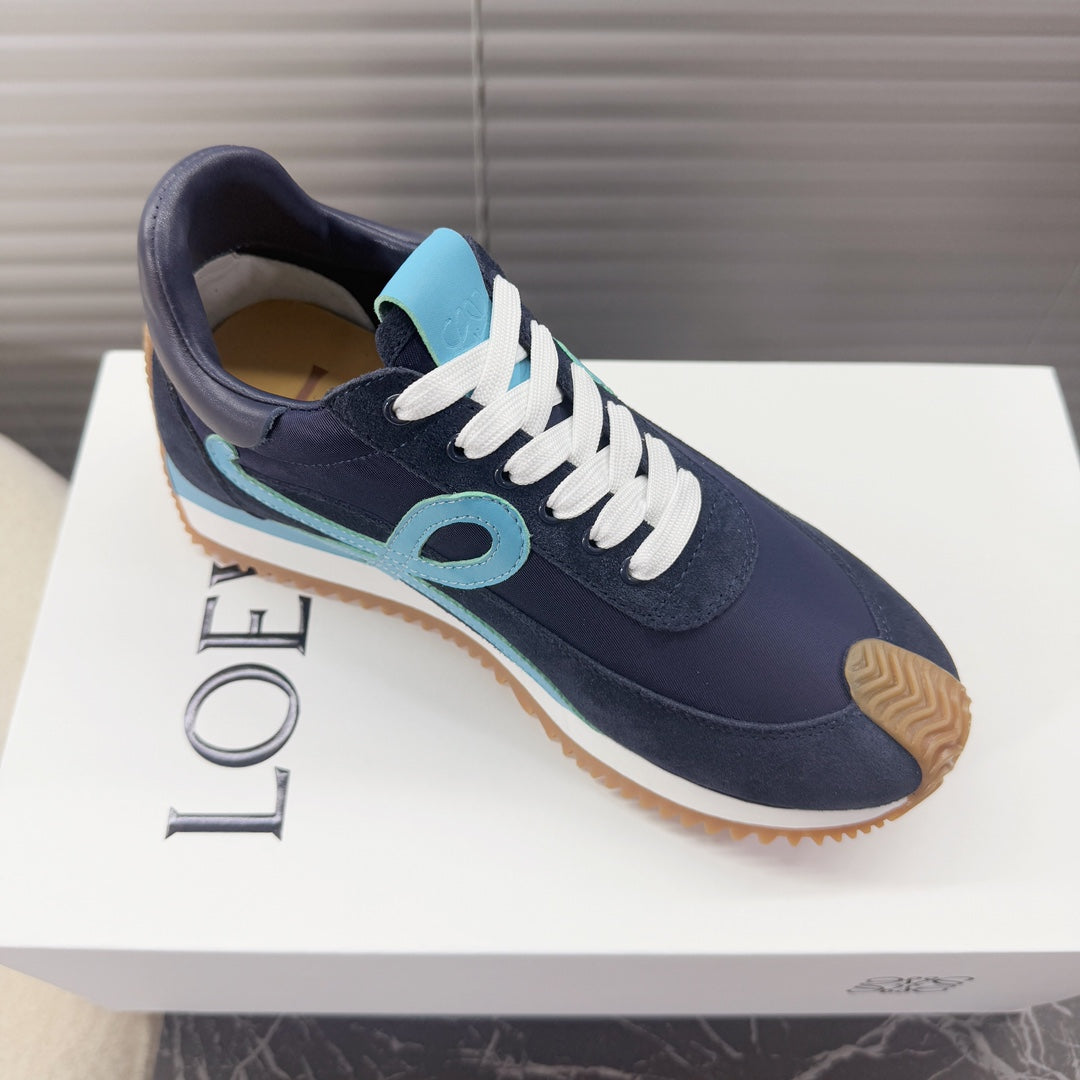 BALLET RUNNER 2.0 IN AEGEAN BLUE SUEDE AND LYCRA FABRIC - 35