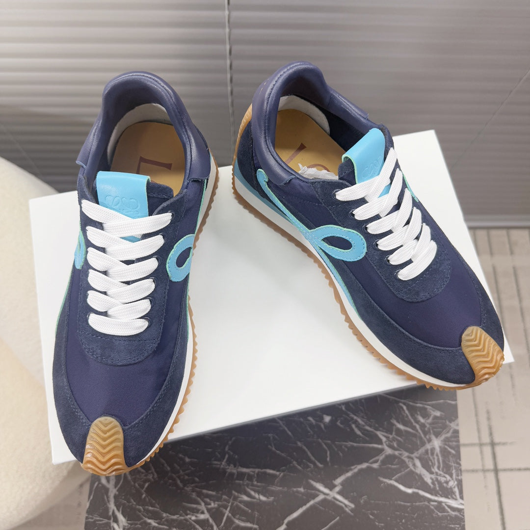 BALLET RUNNER 2.0 IN AEGEAN BLUE SUEDE AND LYCRA FABRIC - 35