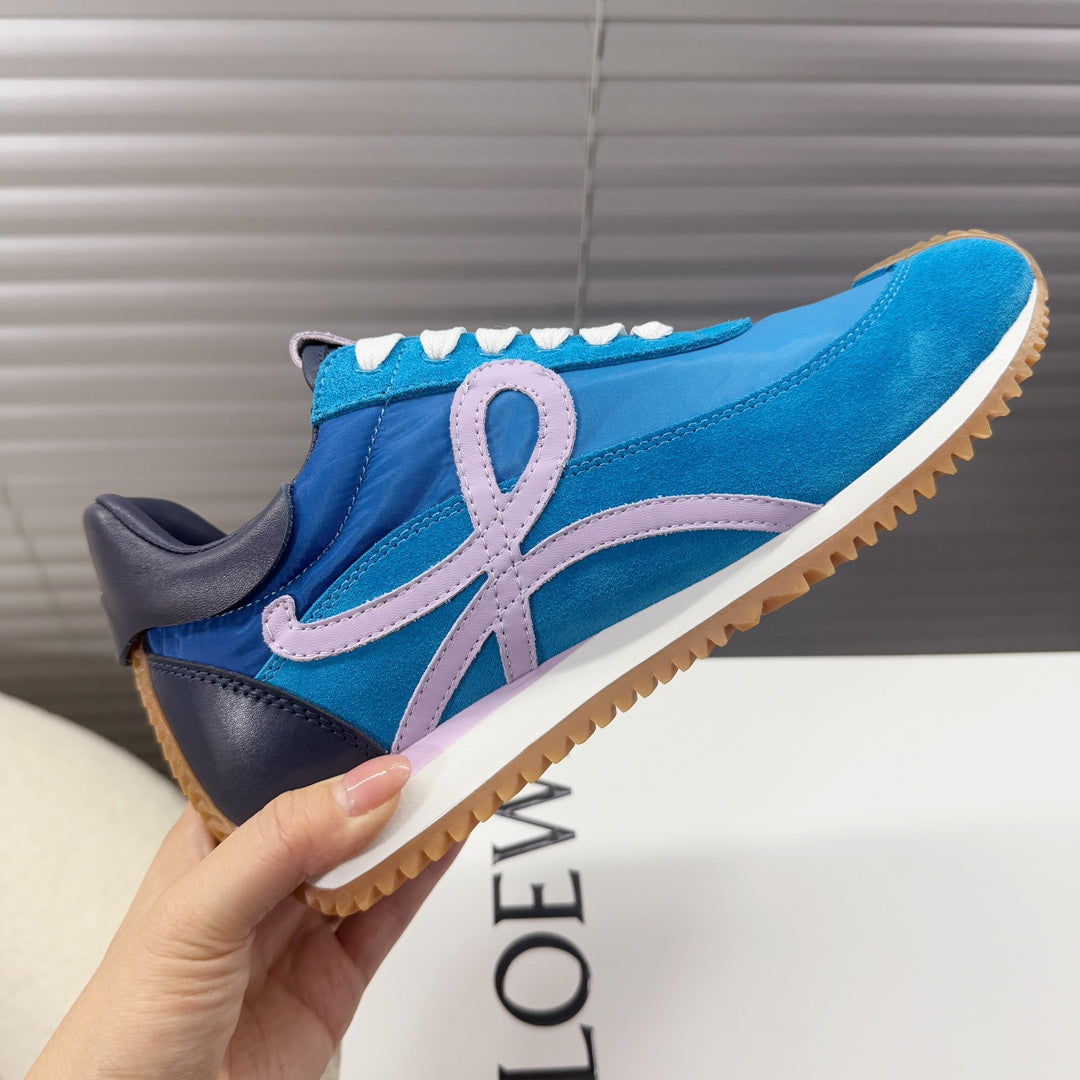 BALLET RUNNER 2.0 IN COBALT BLUE SUEDE AND LYCRA FABRIC - 35