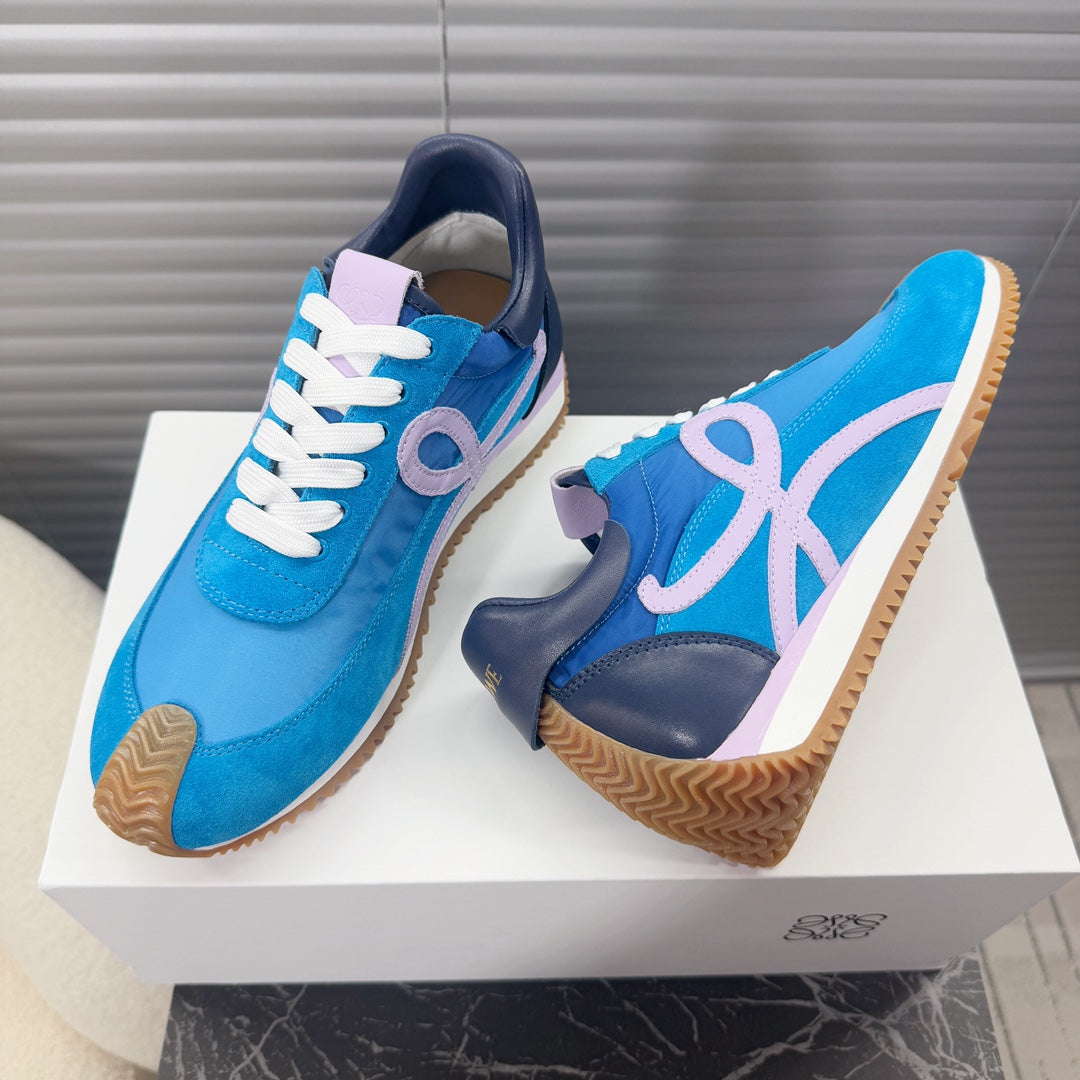 BALLET RUNNER 2.0 IN COBALT BLUE SUEDE AND LYCRA FABRIC - 35