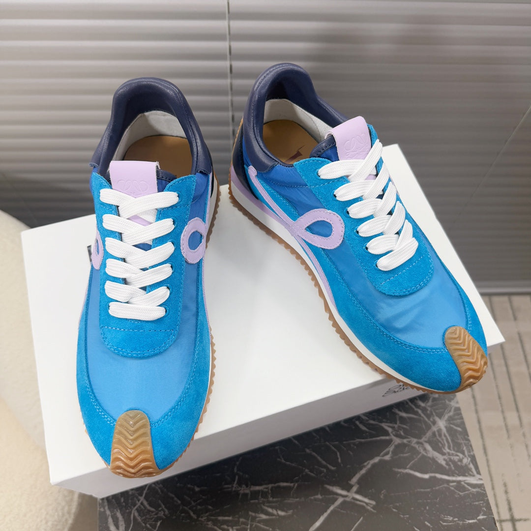 BALLET RUNNER 2.0 IN COBALT BLUE SUEDE AND LYCRA FABRIC - 35