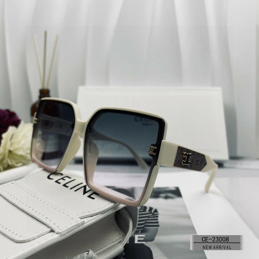 TRIOMPHE SUNGLASS 23008 IN ACETATE - Ivory/Grey Smoke