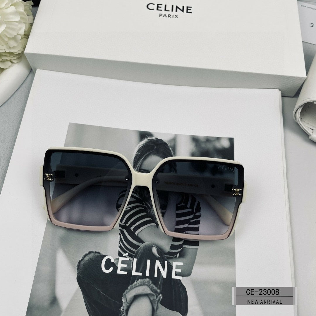 TRIOMPHE SUNGLASS 23008 IN ACETATE - Ivory/Grey Smoke