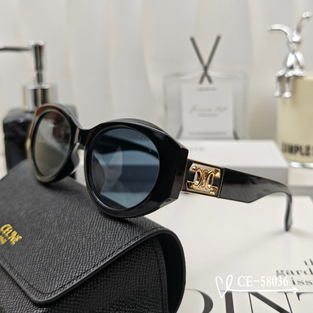 TRIOMPHE SUNGLASSES 58036 IN ACETATE - Black