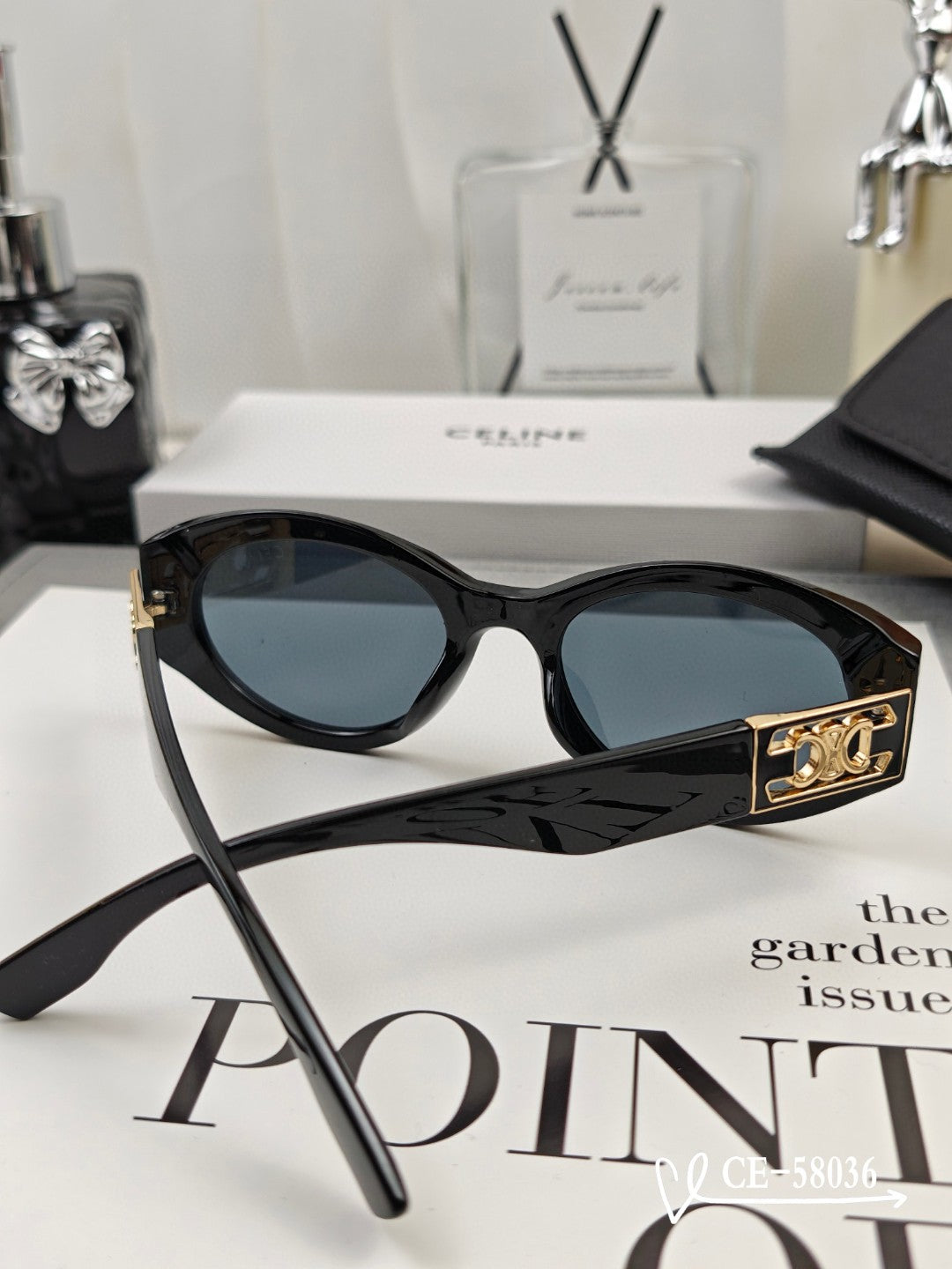 TRIOMPHE SUNGLASSES 58036 IN ACETATE - Black