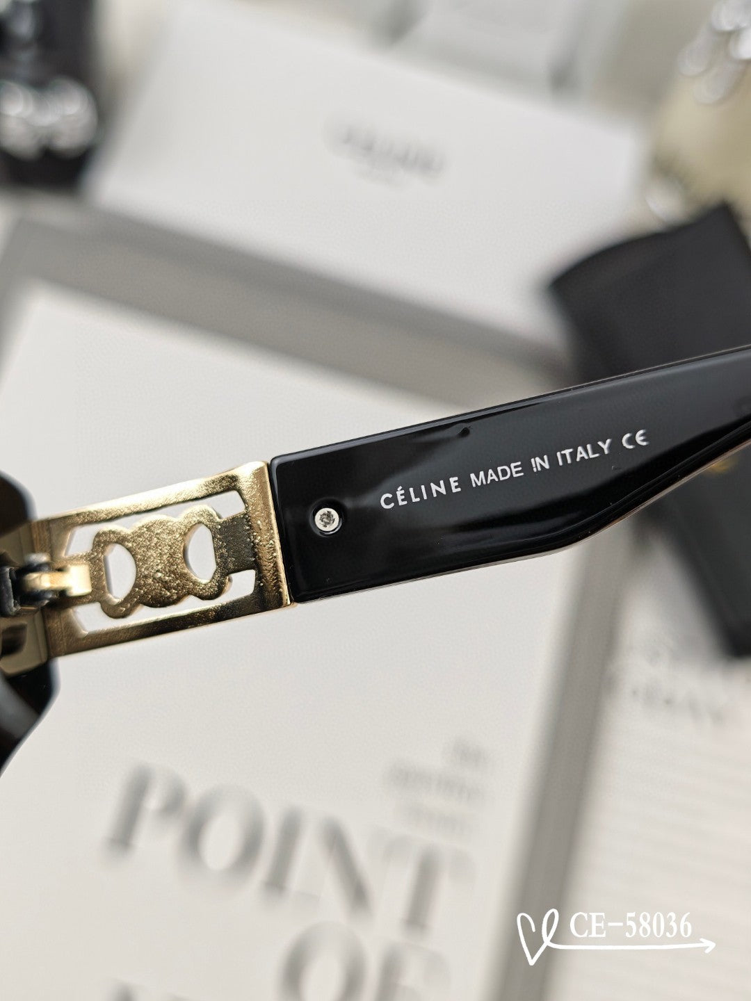 TRIOMPHE SUNGLASSES 58036 IN ACETATE - Black