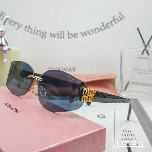 LOGO SUNGLASSES 68076 IN BLACK ACETATE - Small