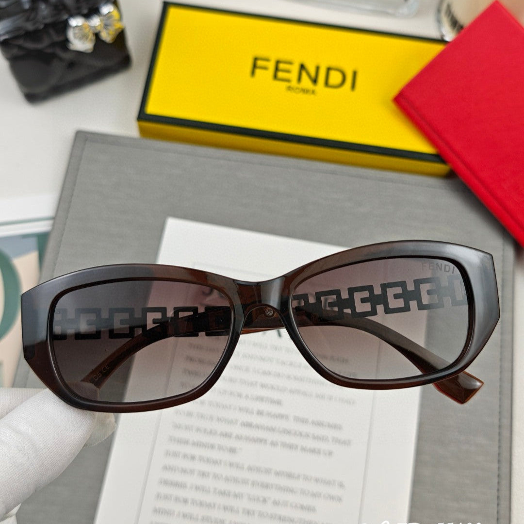 ROMA RECTANGULAR FRAME SUNGLASSES 55103 IN ACETATE - Brown