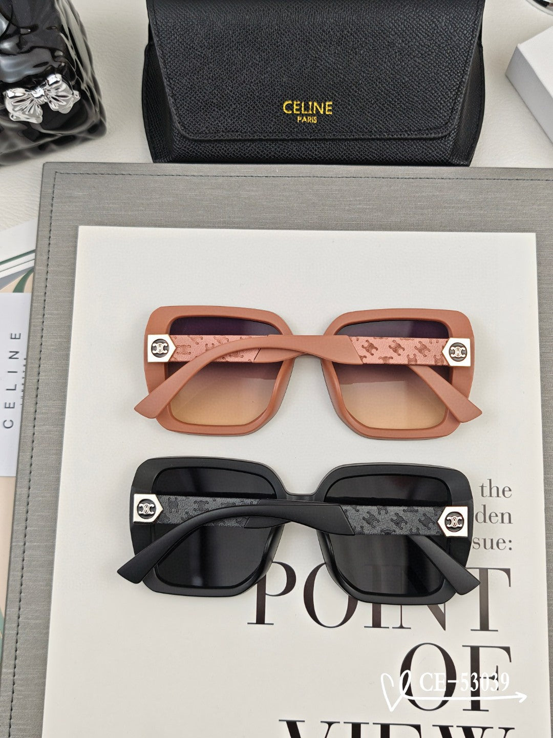 TRIOMPHE SQUARE SUNGLASSES 53039 IN ACETATE - Black