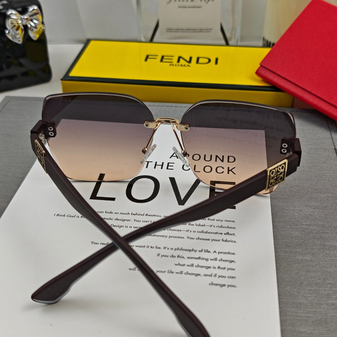 FIRST CRYSTAL SQUARE FRAME SUNGLASSES 55509 IN ACETATE - Gradient purple/ orange