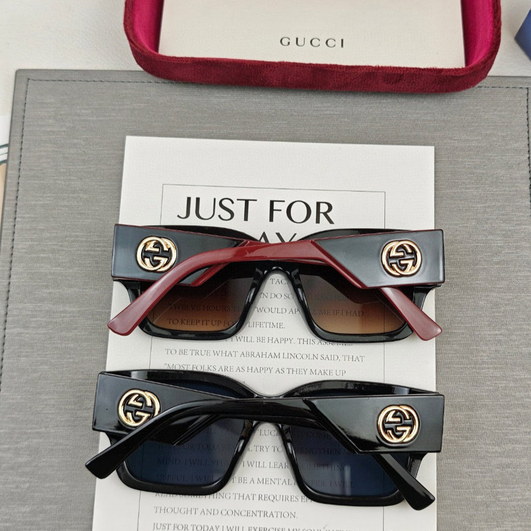 SQUARE FRAME SUNGLASSES 69101 IN ACETATE - Black