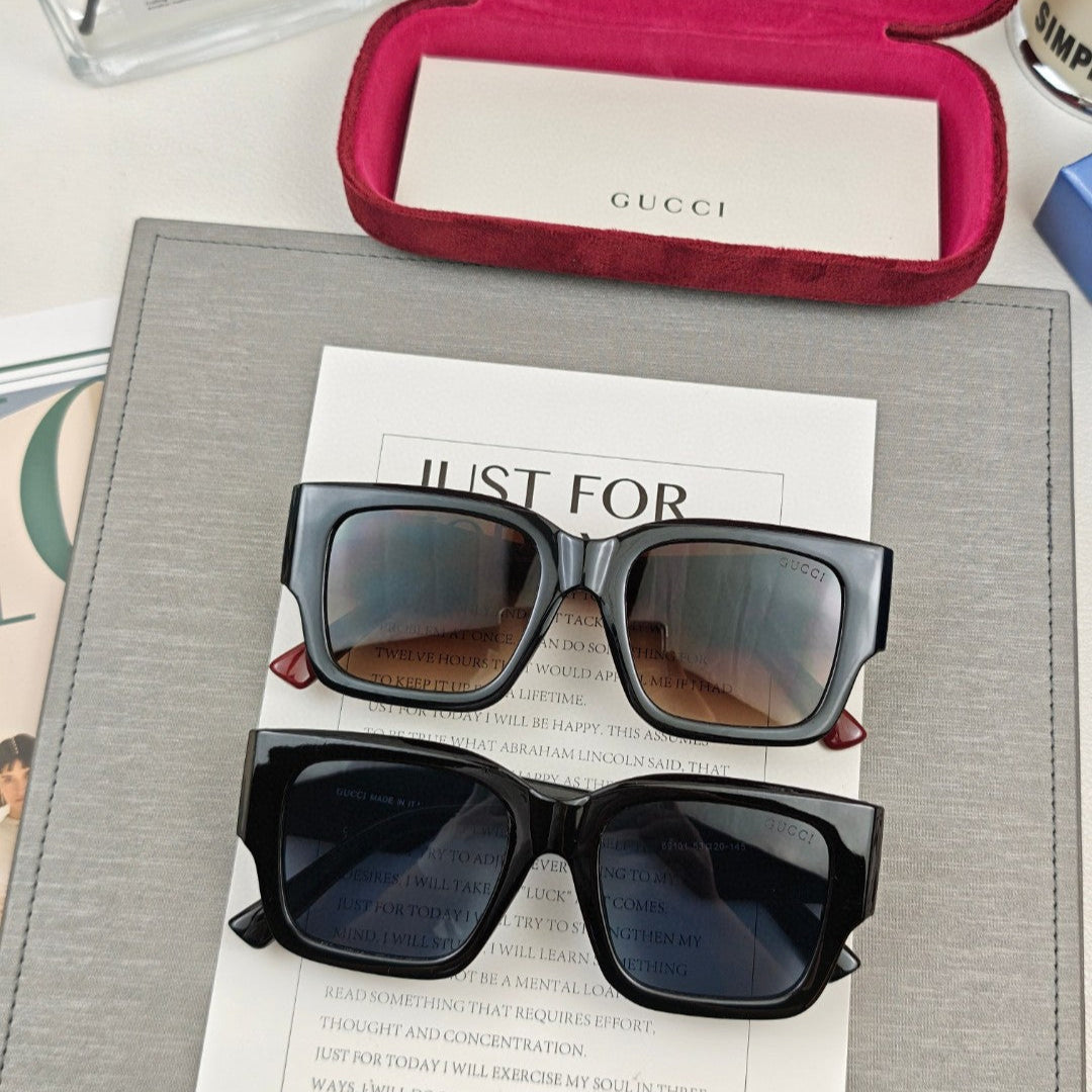 SQUARE FRAME SUNGLASSES 69101 IN ACETATE - Black