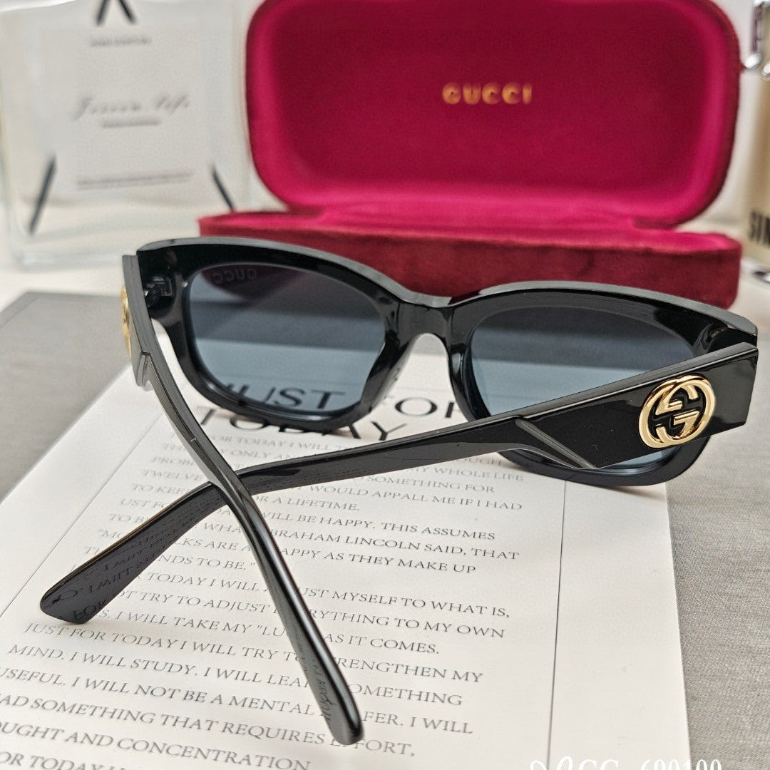 EMBOSSED LOGO OVAL FRAME SUNGLASSES 69100 IN ACETATE - Dark green