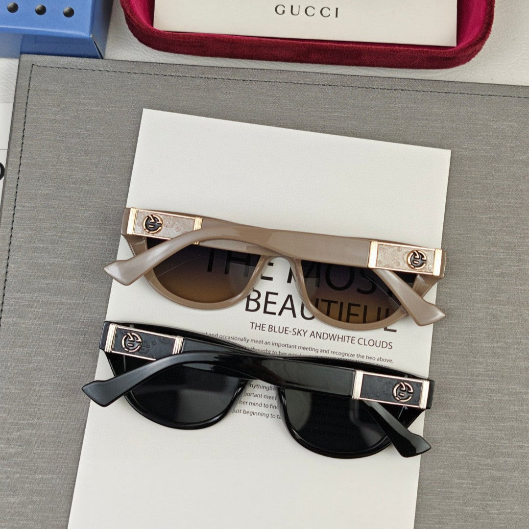 CAT-EYE FRAME SUNGLASSES 55132 IN ACETATE - Black