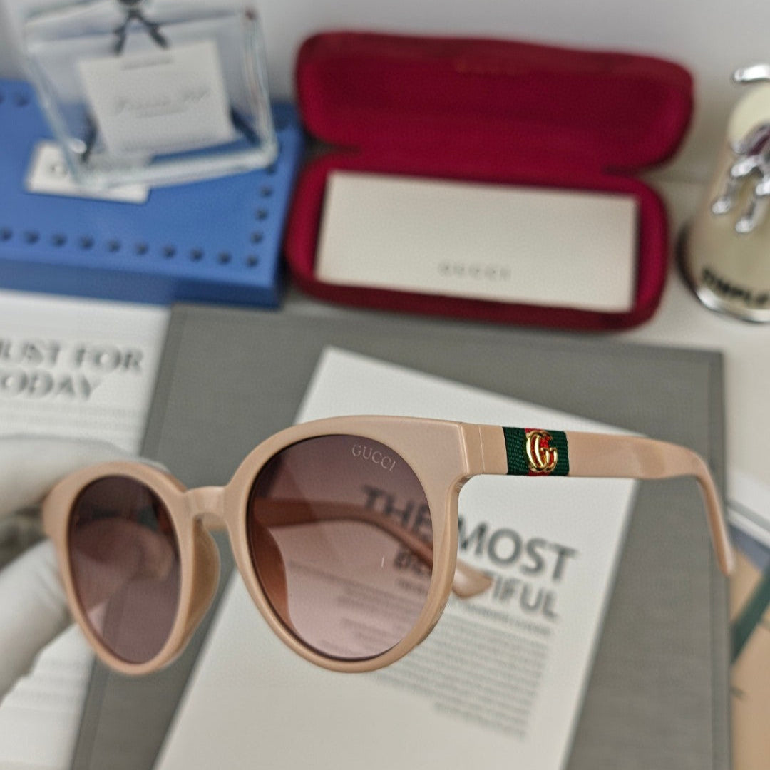 ROUND FRAME SUNGLASSES 59898 IN ACETATE - Black