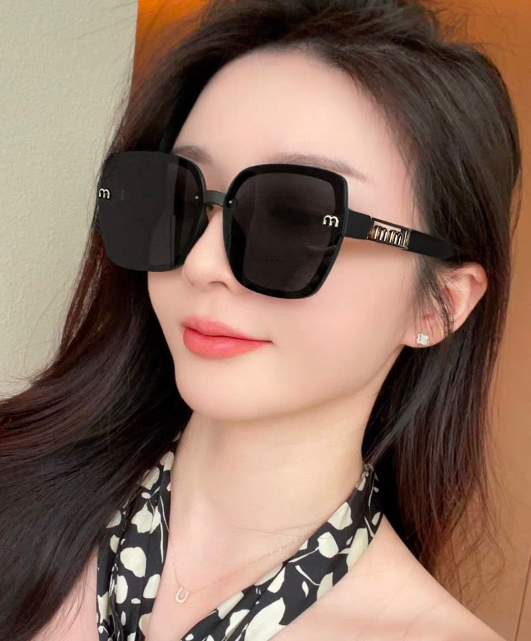 RUNWAY SQUARE SUNGLASSES 53037 IN ACETATE - Black