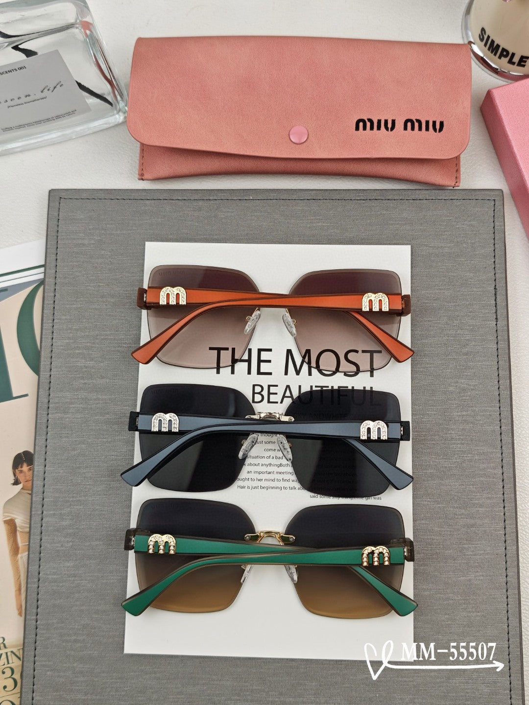 RUNWAY SQUARE SUNGLASSES 55507 IN ACETATE - Green