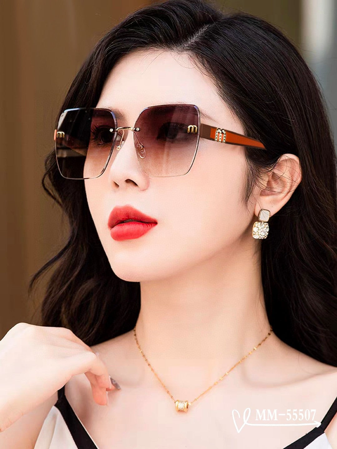 RUNWAY SQUARE SUNGLASSES 55507 IN ACETATE - Green