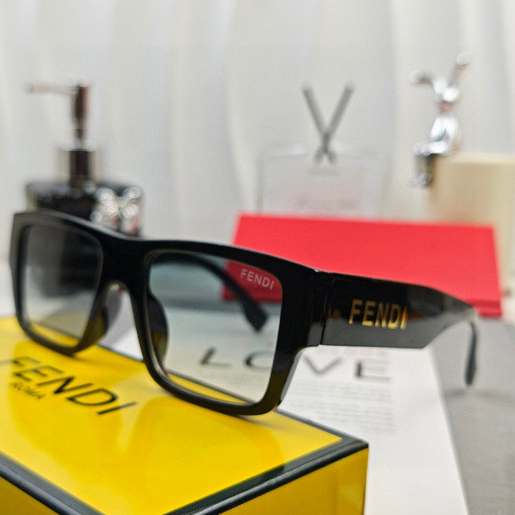DIAGONAL RECTANGULAR FRAME SUNGLASSES 69103 IN ACETATE - Black/ light blue