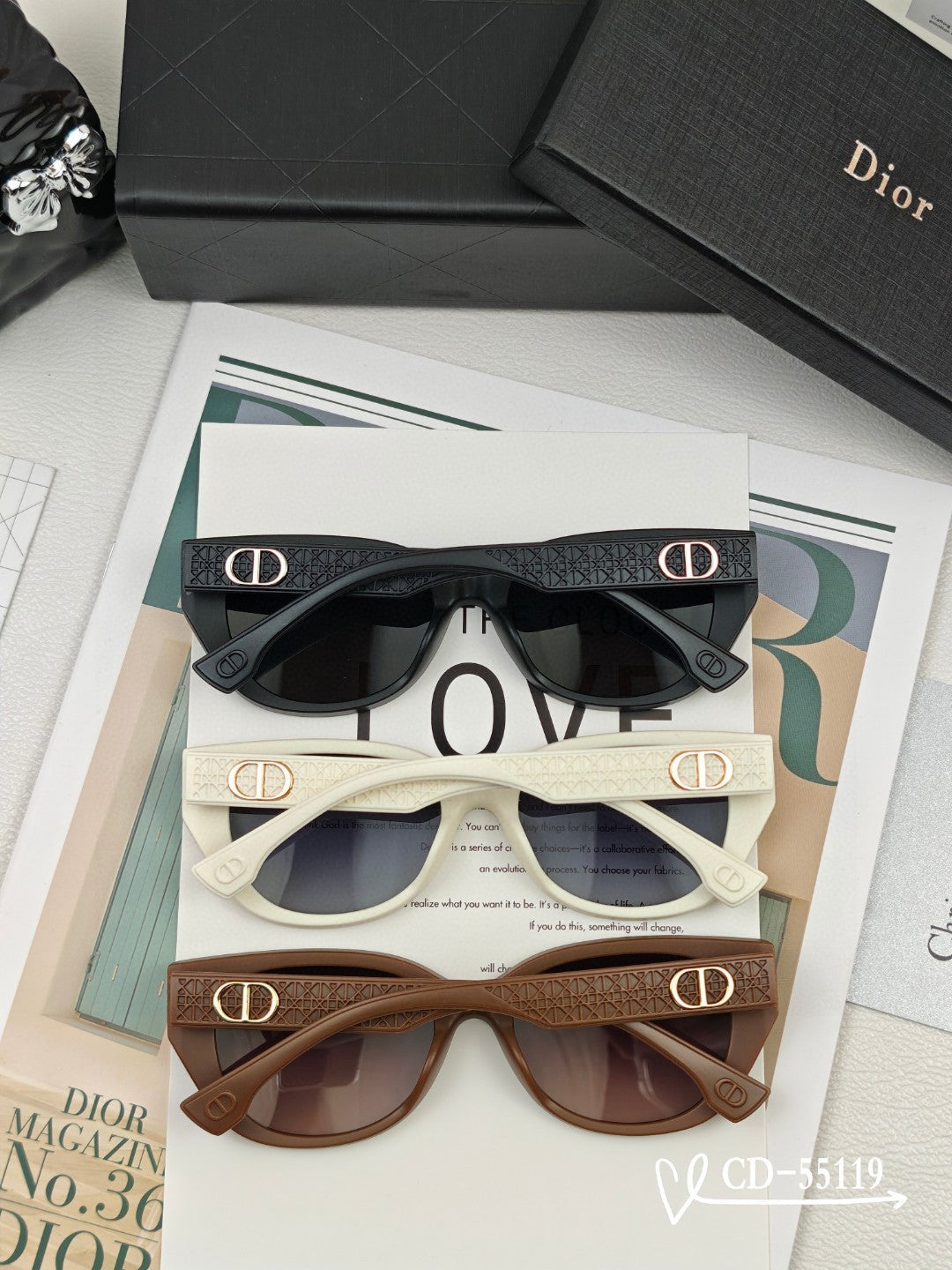 MONTAIGNE SUNGLASS 55119 IN ACETATE - Black