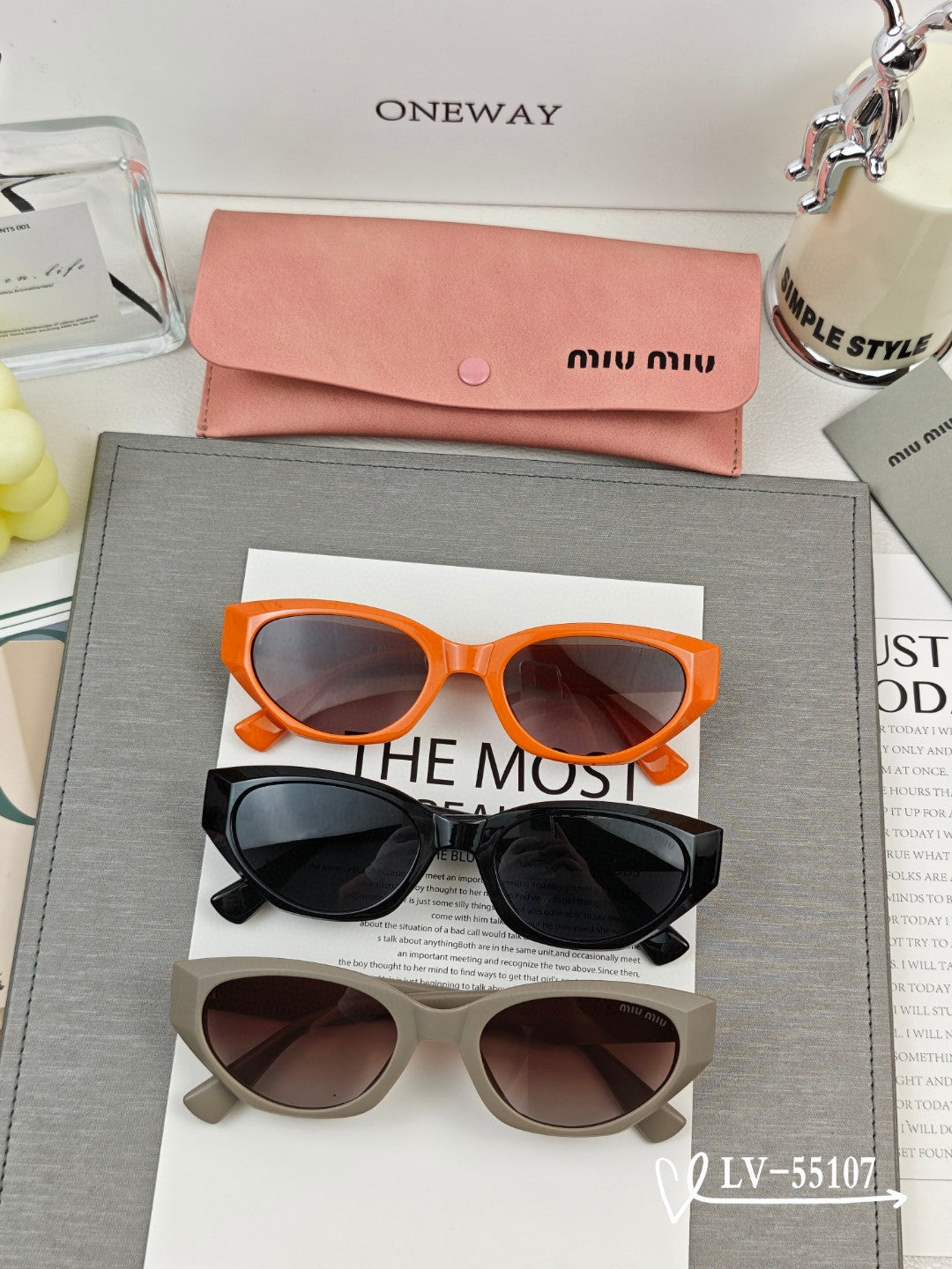 LOGO SUNGLASSES 55107 IN ACETATE - Orange