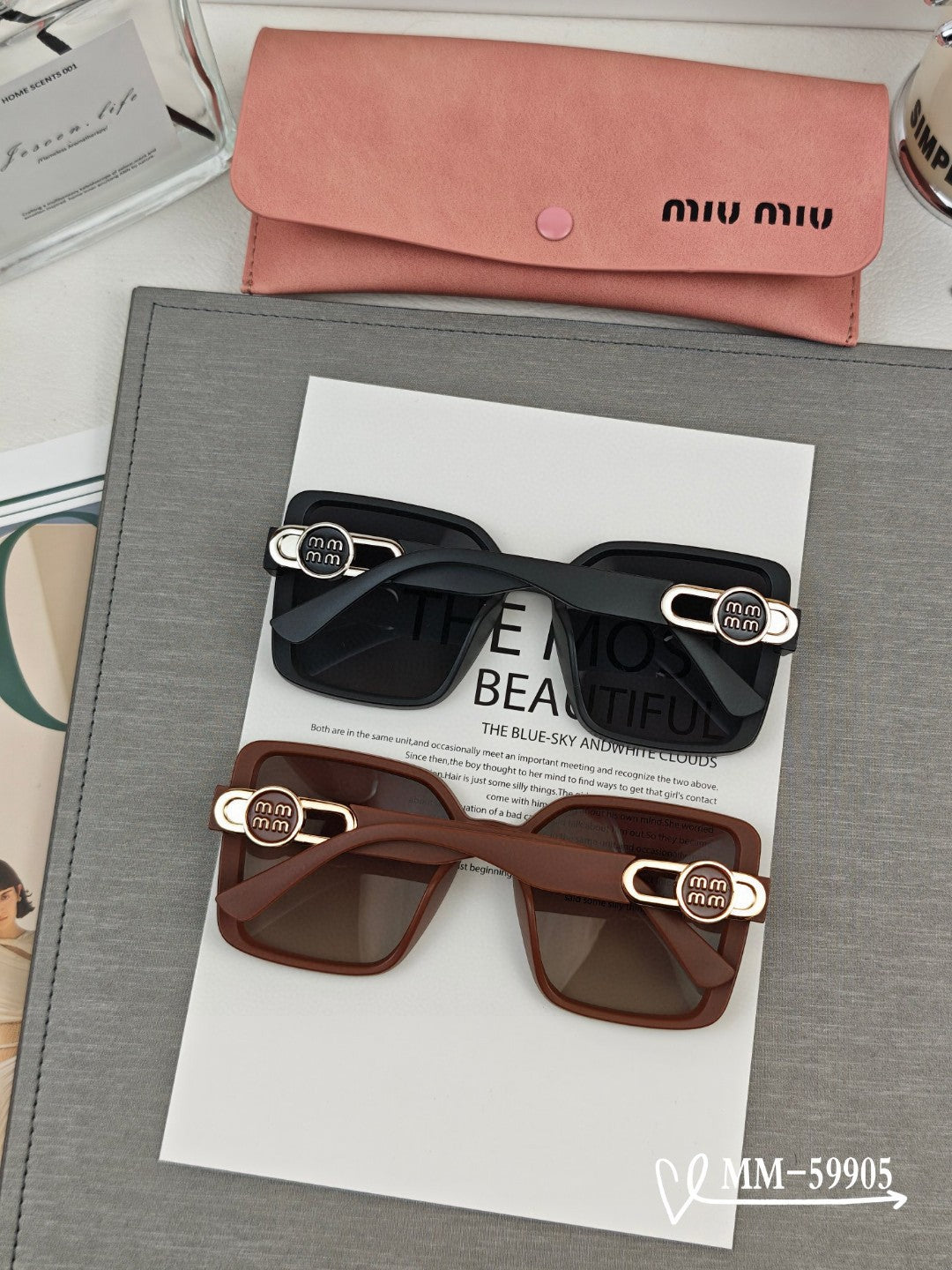 RUNWAY SQUARE SUNGLASSES 59905 IN ACETATE - Brown
