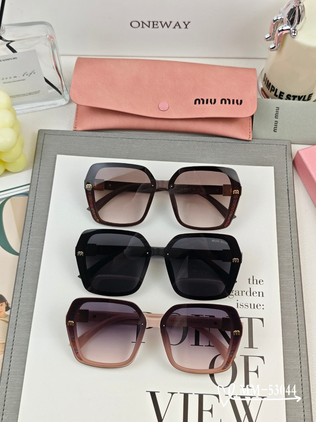 RUNWAY SQUARE SUNGLASSES 53044 IN ACETATE - Brown