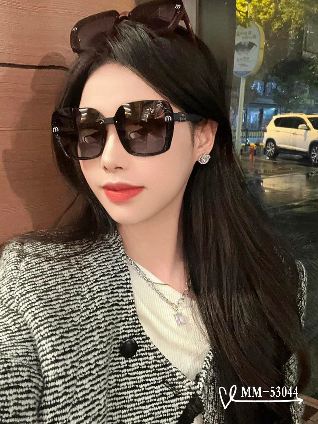 RUNWAY SQUARE SUNGLASSES 53044 IN ACETATE - Brown