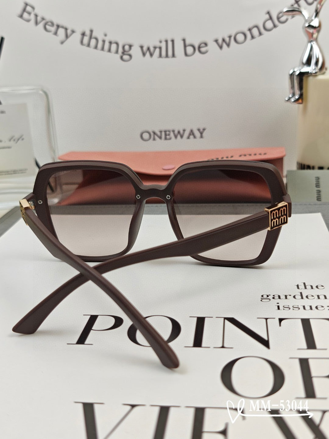 RUNWAY SQUARE SUNGLASSES 53044 IN ACETATE - Brown