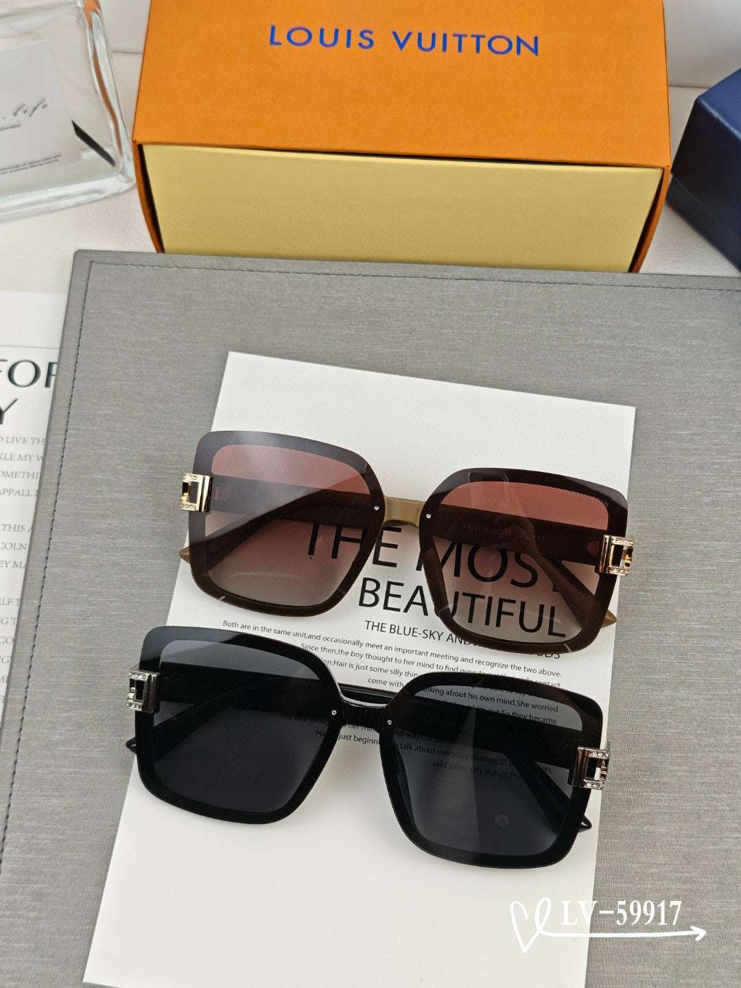 SQUARE SUNGLASSES 59917 IN ACETATE - Black