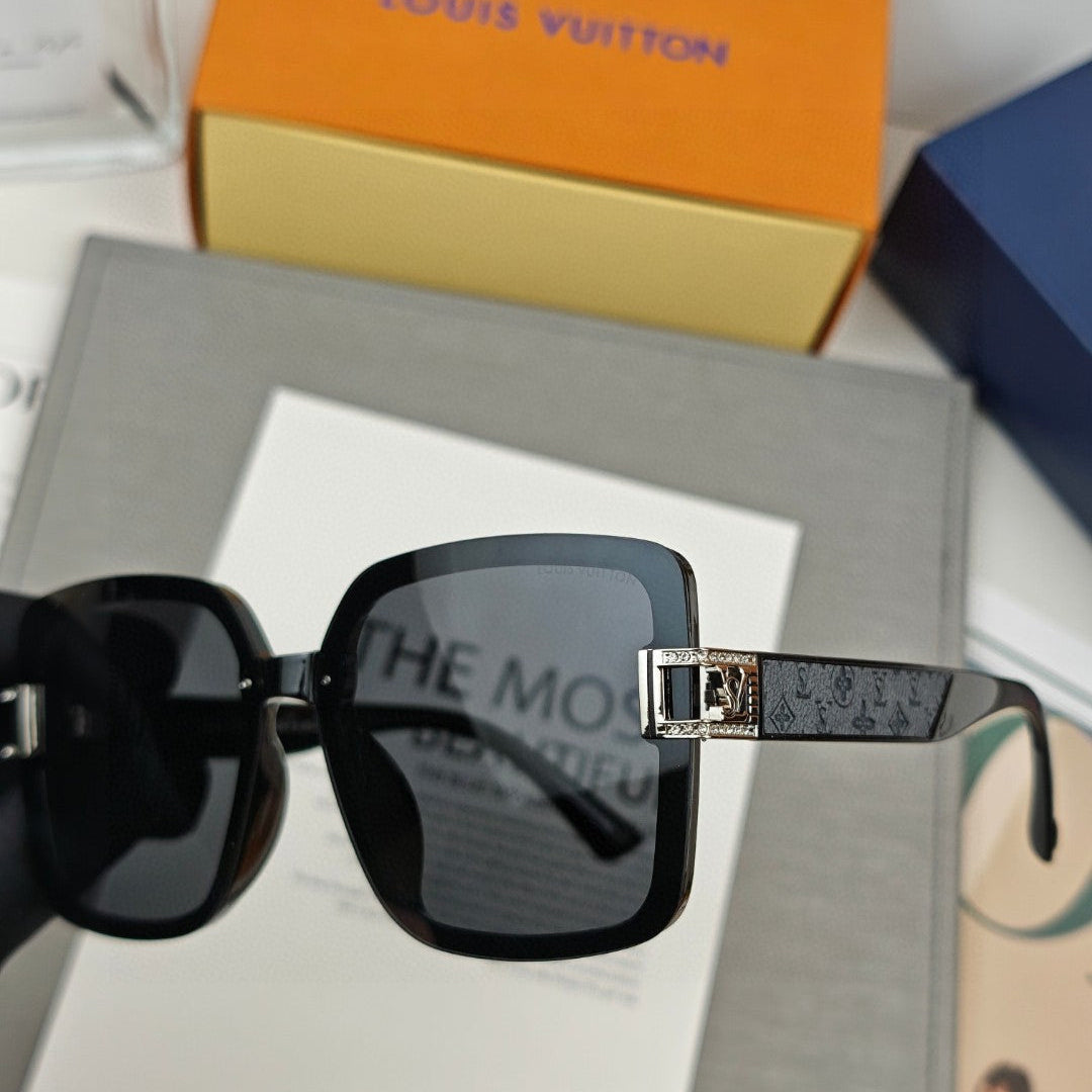 SQUARE SUNGLASSES 59917 IN ACETATE - Black