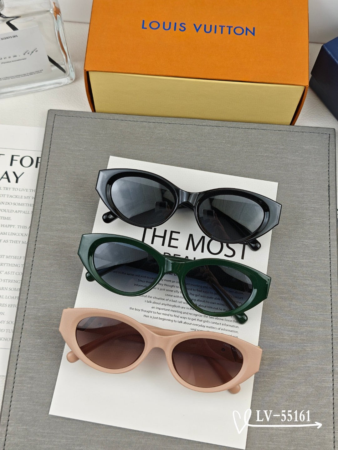 CAT EYE SUNGLASSES 55161 IN ACETATE - Black