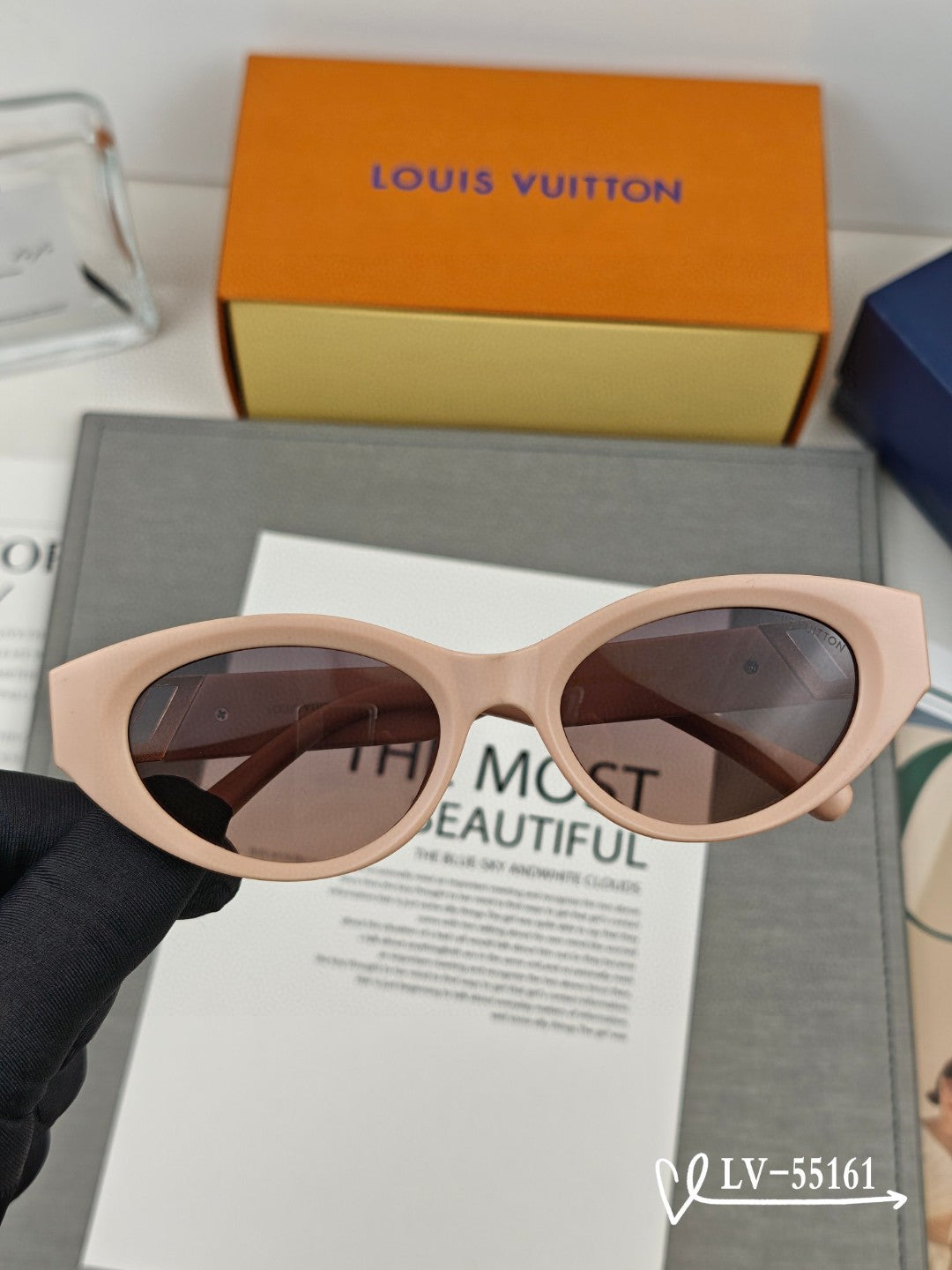 CAT EYE SUNGLASSES 55161 IN ACETATE - Black