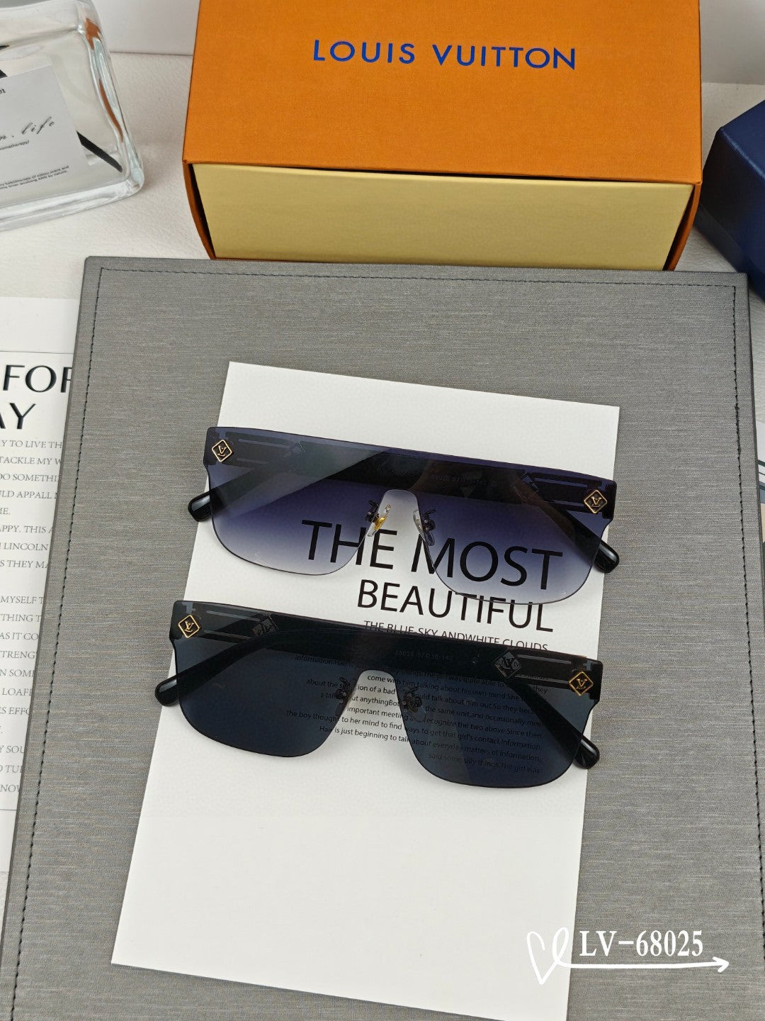 SUPERLIGHT SQUARE SUNGLASSES 68025 IN ACETATE - Grey Smoke