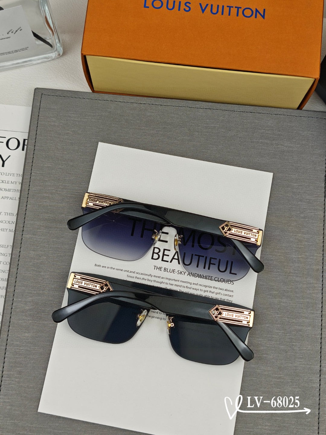SUPERLIGHT SQUARE SUNGLASSES 68025 IN ACETATE - Grey Smoke