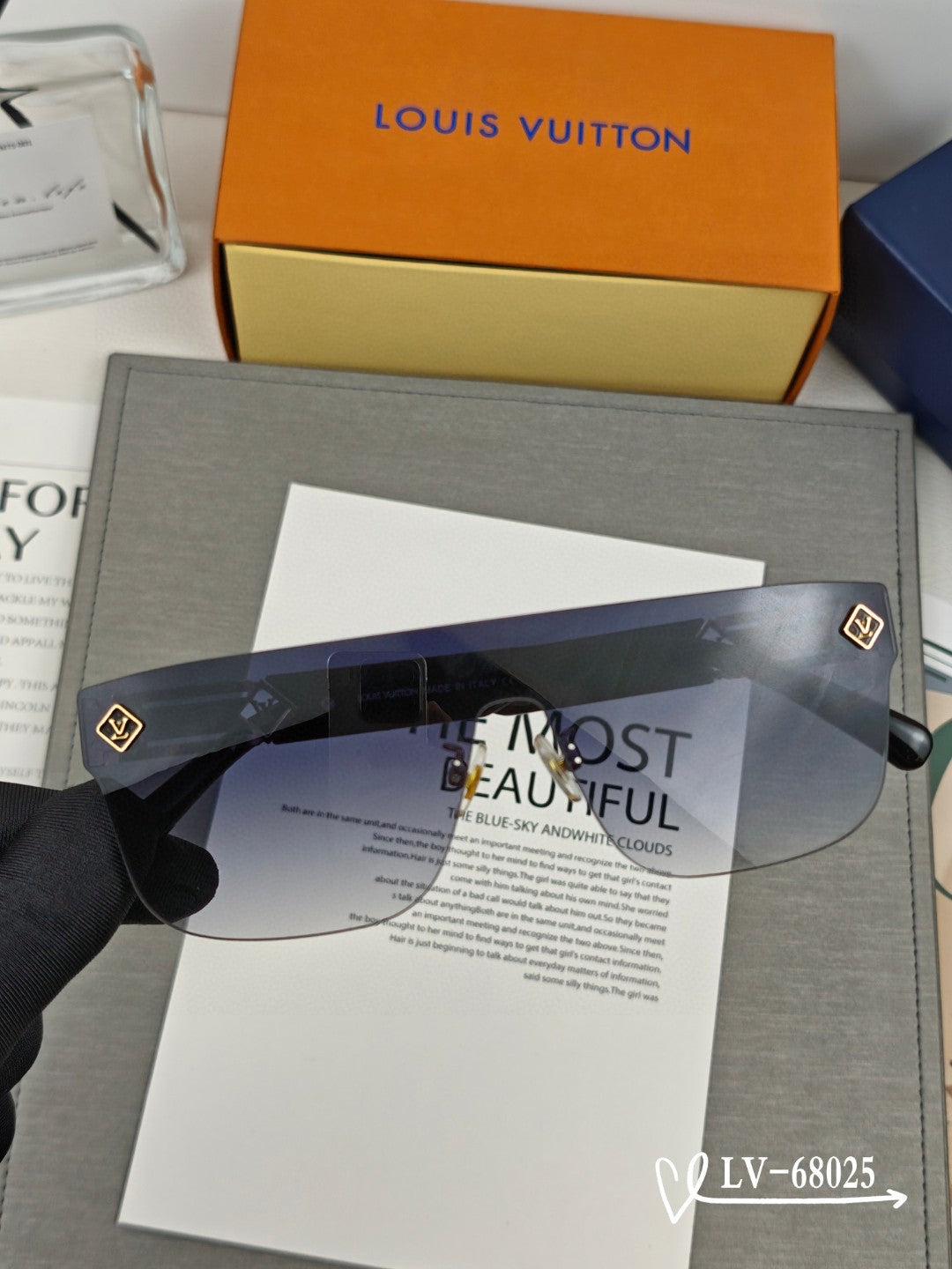 SUPERLIGHT SQUARE SUNGLASSES 68025 IN ACETATE - Grey Smoke