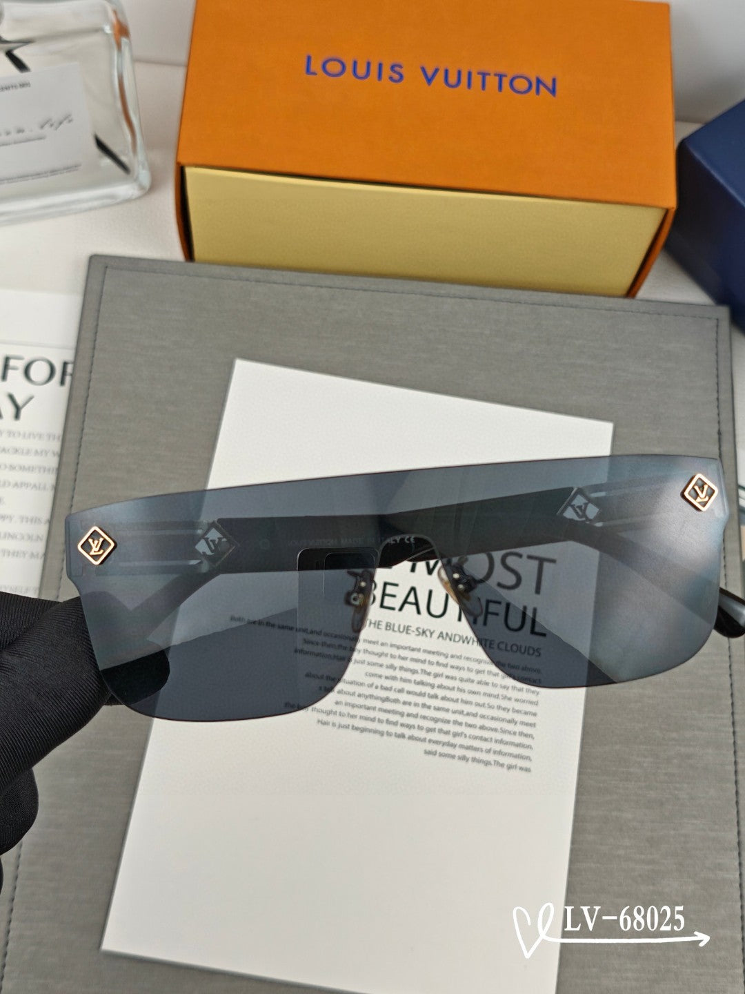 SUPERLIGHT SQUARE SUNGLASSES 68025 IN ACETATE - Grey Smoke
