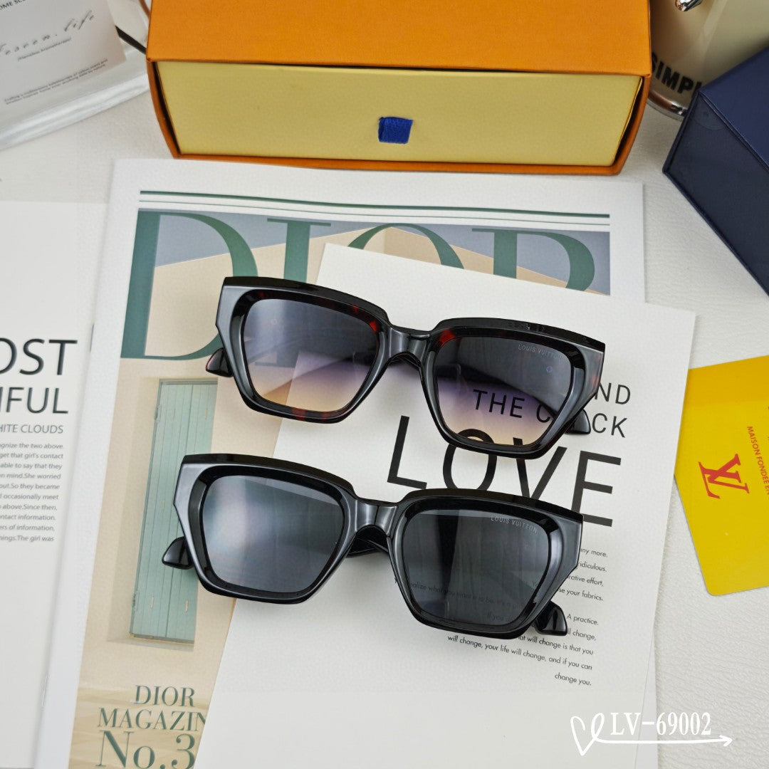 CAT EYE SUNGLASSES 69002 IN ACETATE - Dark Havana
