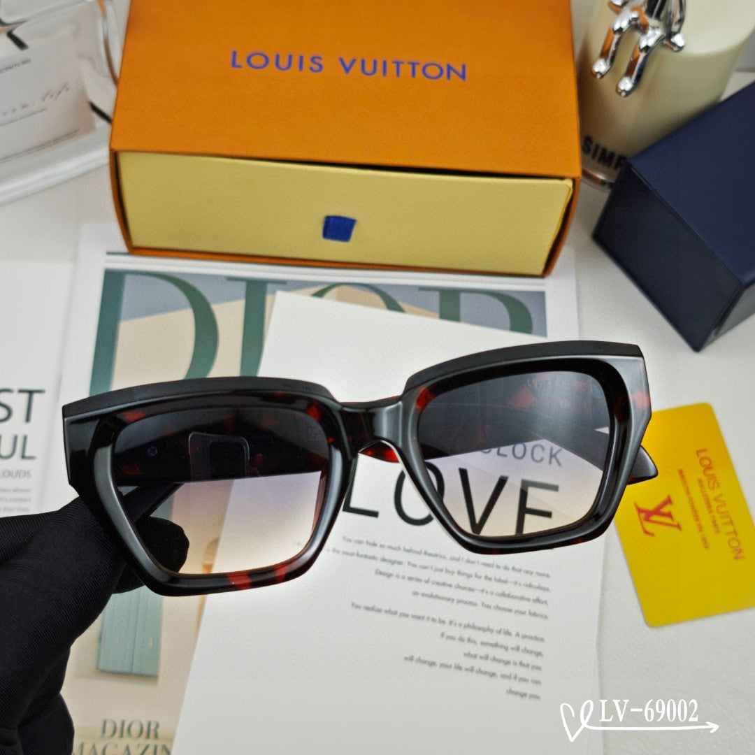 CAT EYE SUNGLASSES 69002 IN ACETATE - Dark Havana