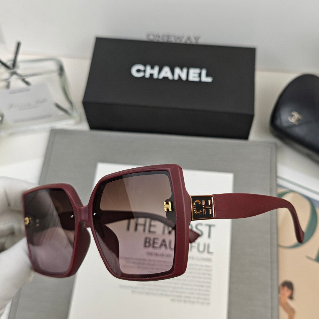 SQUARE SUNGLASSES 59901 IN ACETATE - Red