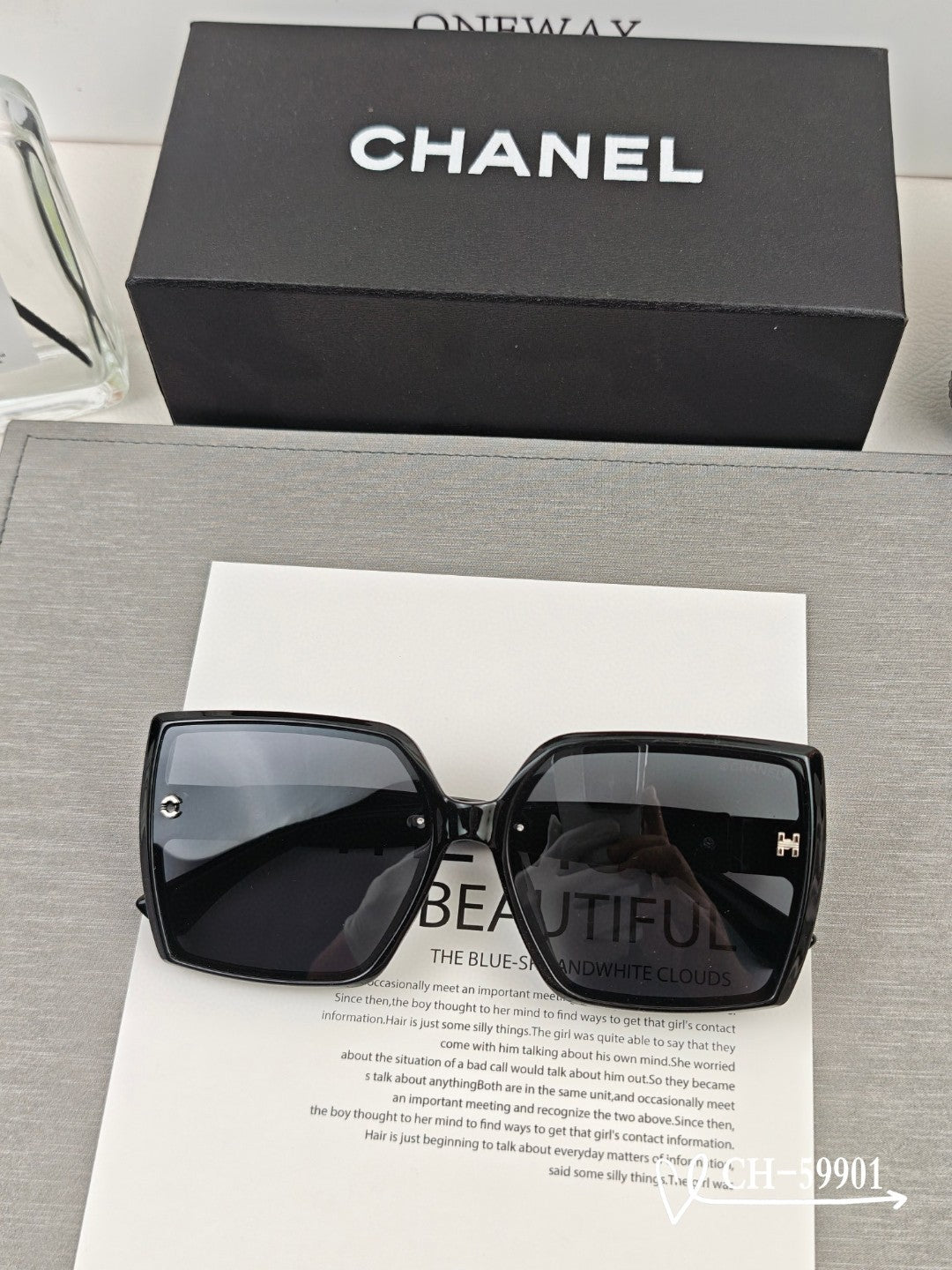 SQUARE SUNGLASSES 59901 IN ACETATE - Red